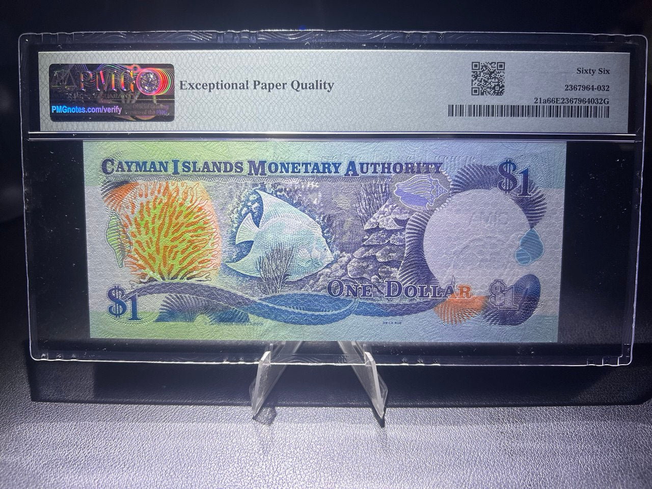 Cayman Islands 1 Dollar 1998 C/1 355718 Prefix GEM UNC PMG 66 EPQ