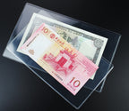 Transparent semi-hard/hard banknote protector sleeve holder PVC OPP