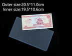 Transparent semi-hard/hard banknote protector sleeve holder PVC OPP