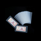 Transparent semi-hard/hard banknote protector sleeve holder PVC OPP