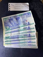 Ship 1 dollar break run (17 pcs) aunc slight foxing B/17