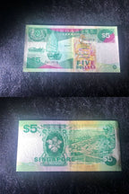 Singapore Ship 5 dollar Au-Unc A/67 613018