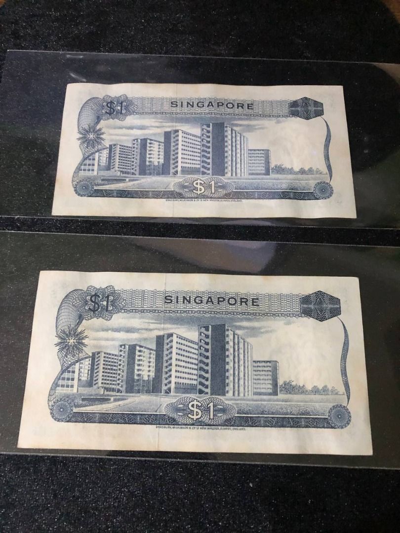 Singapore 1 dollar Orchid HSS with seal EF (5pcs break run)