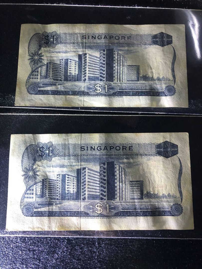Singapore 1 dollar Orchid HSS with seal EF (5pcs break run)